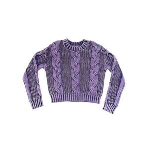 NEW TENLY girl's knit crop sweater in plum